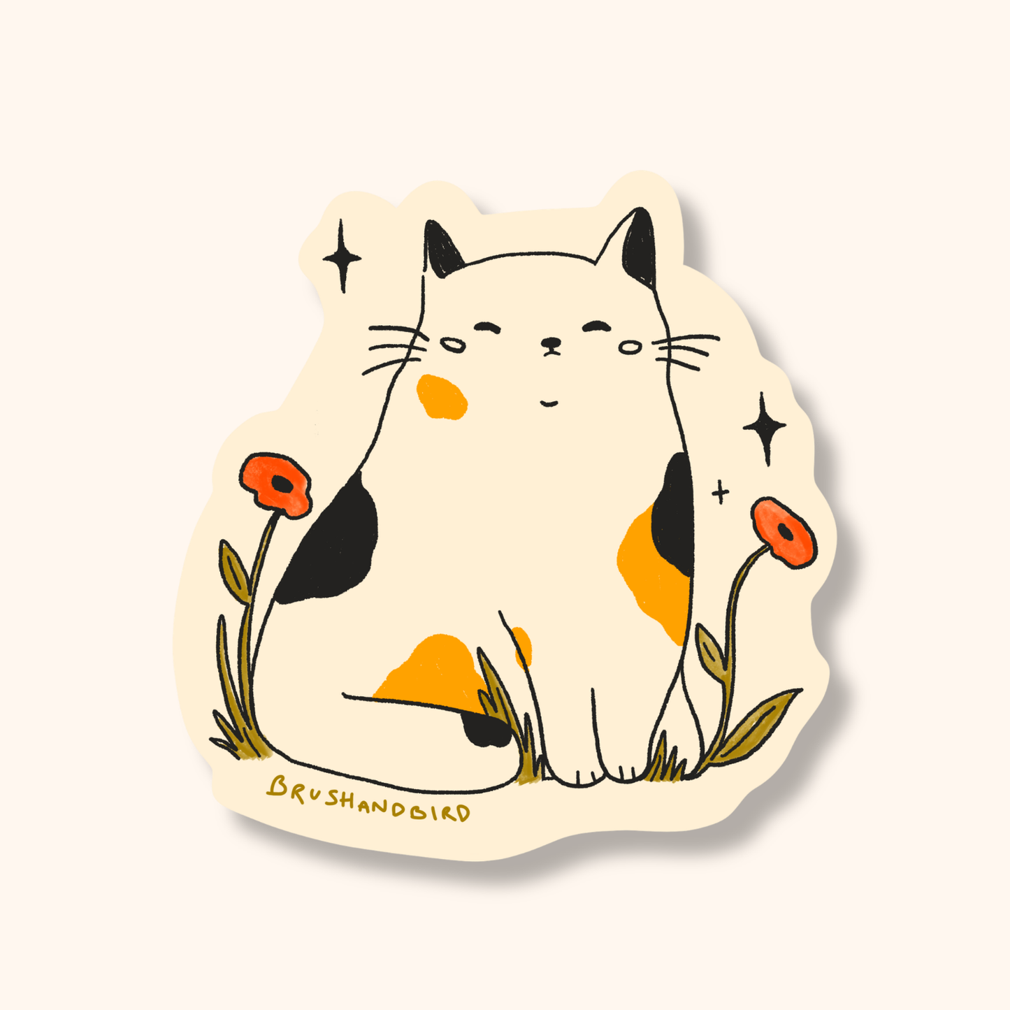 Chubby Cat Sticker | Grumpy Kitty Sticker