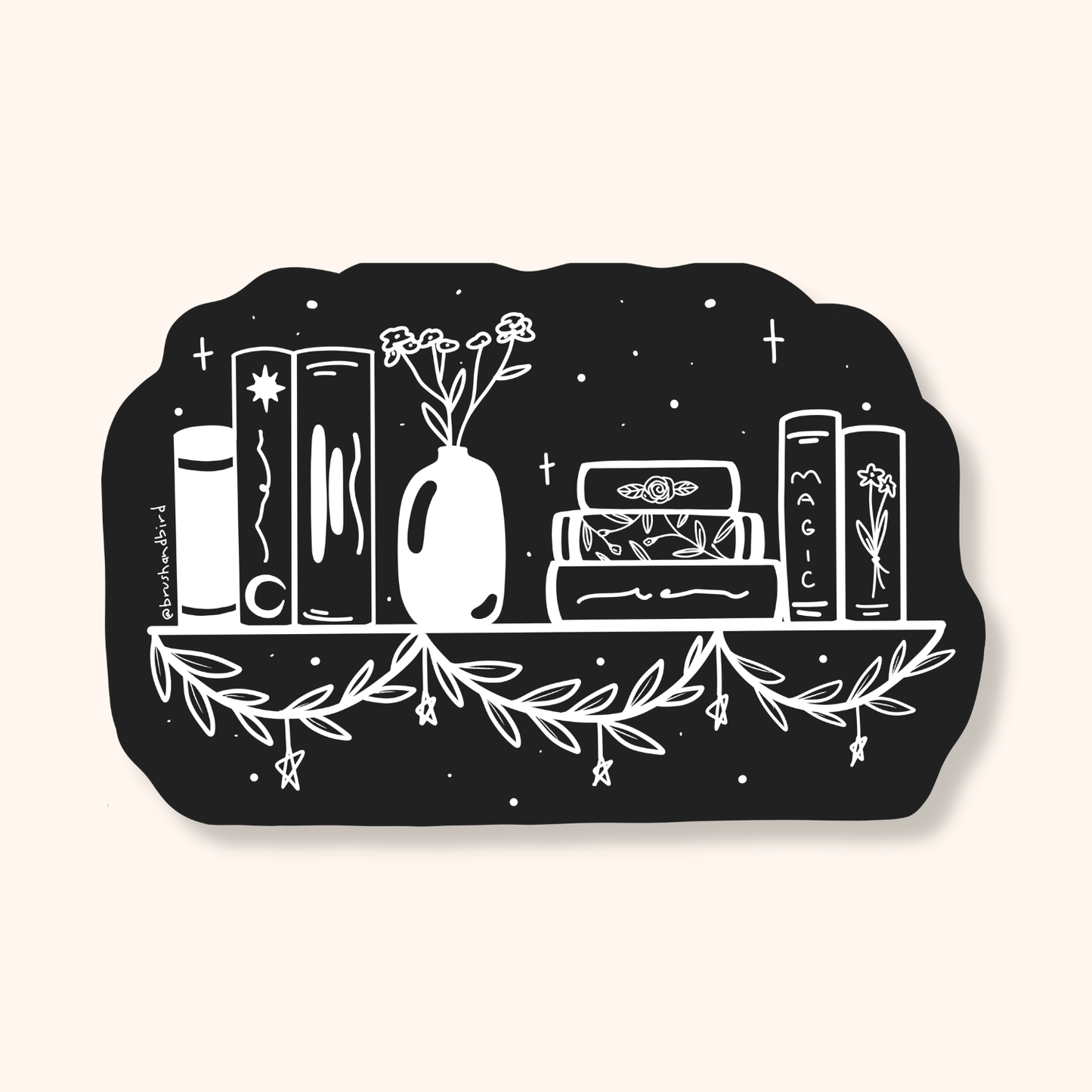 Magical Bookshelf Sticker | Book Lover Vinyl Sticker