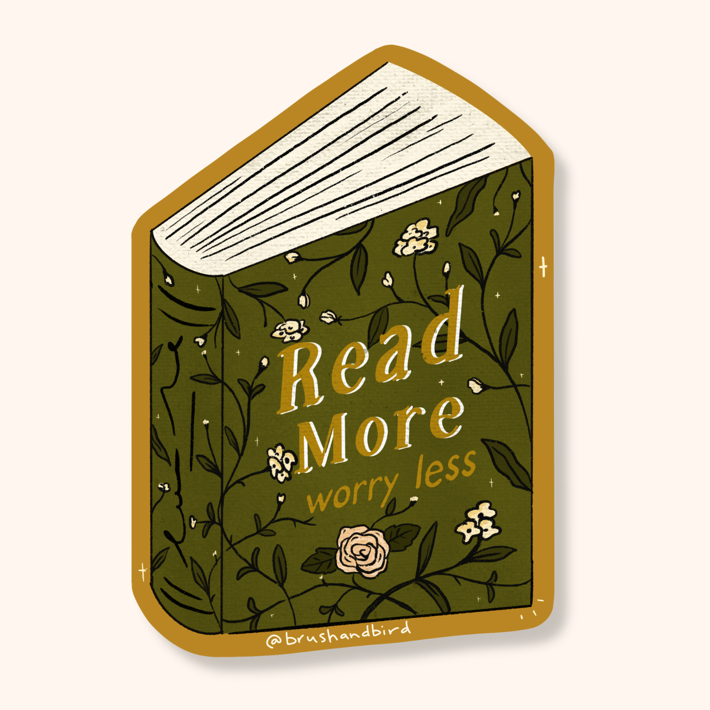 Read More Worry Less Sticker | Book Lover Vinyl Sticker