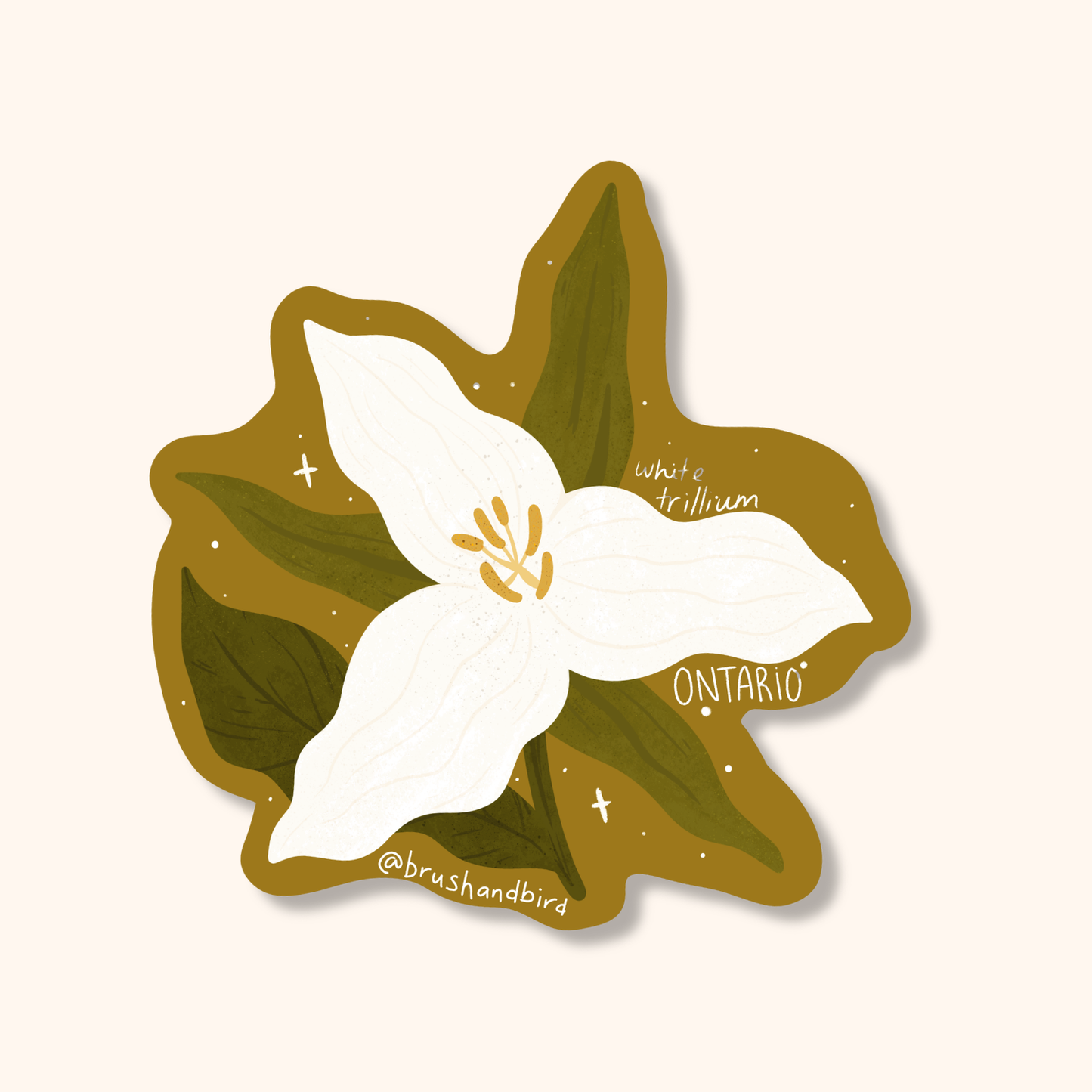 Ontario Trillium Sticker | Ontario Flower Vinyl Decal