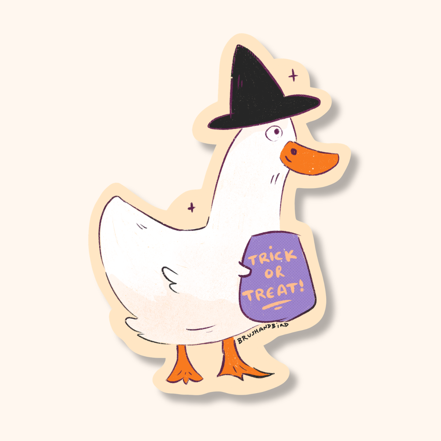 Halloween Duck Sticker | Cute Trick or Treat Diecut Sticker