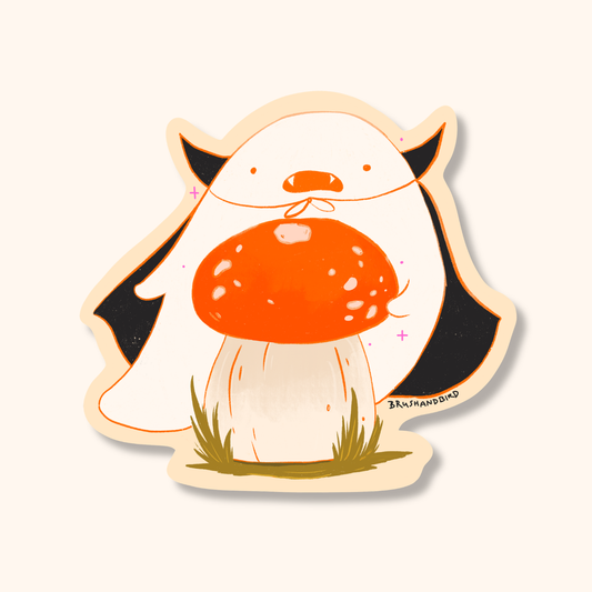 Ghost Vampire Sticker | Cute Halloween Vinyl Die-cut Sticker