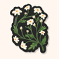 White Wildflower Sticker | Dainty White Flowers, Waterproof Vinyl Sticker