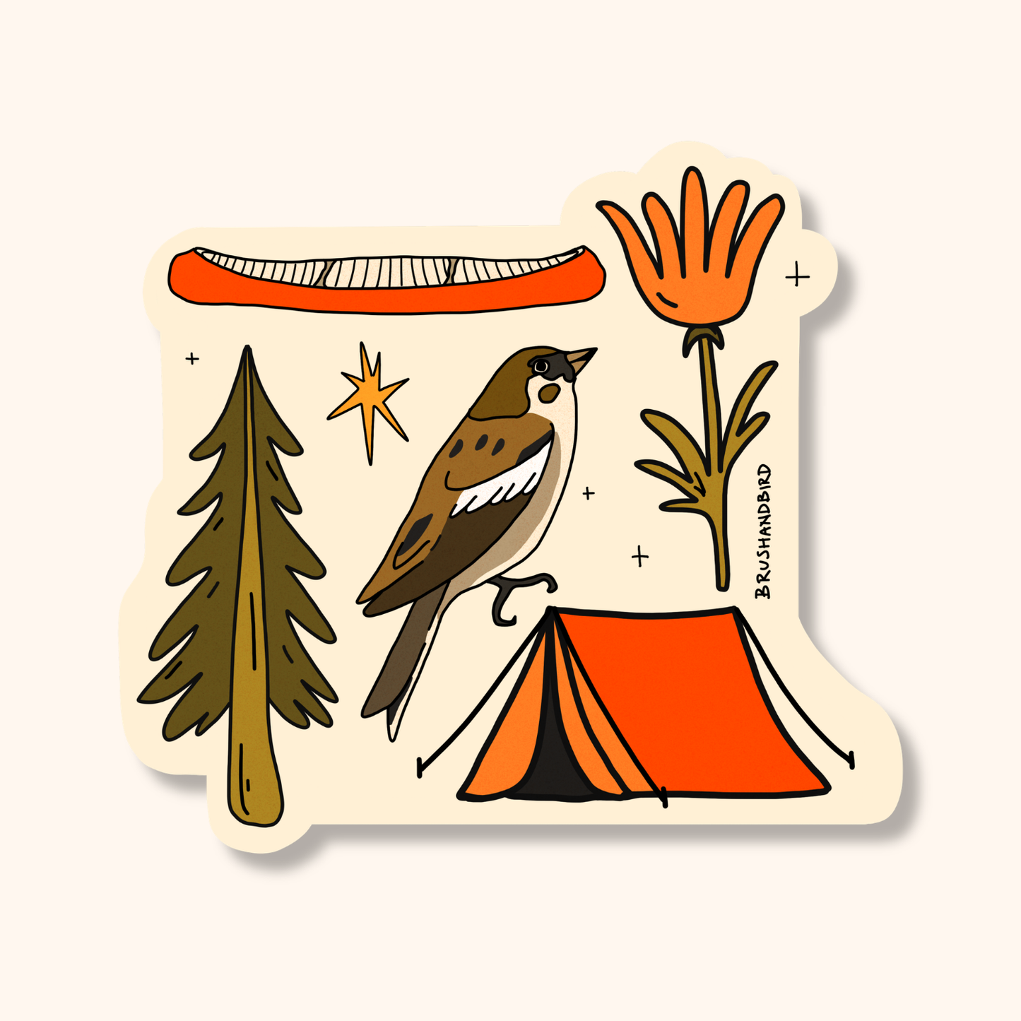 Camping Sticker | Nature Lover Gift, Outdoorsy Vinyl Waterproof Die Cut Sticker
