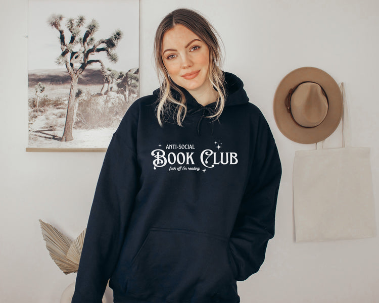 Anti-Social Book Club Hoodie | F*ck Off I'm Reading Unisex Hoodie - Black