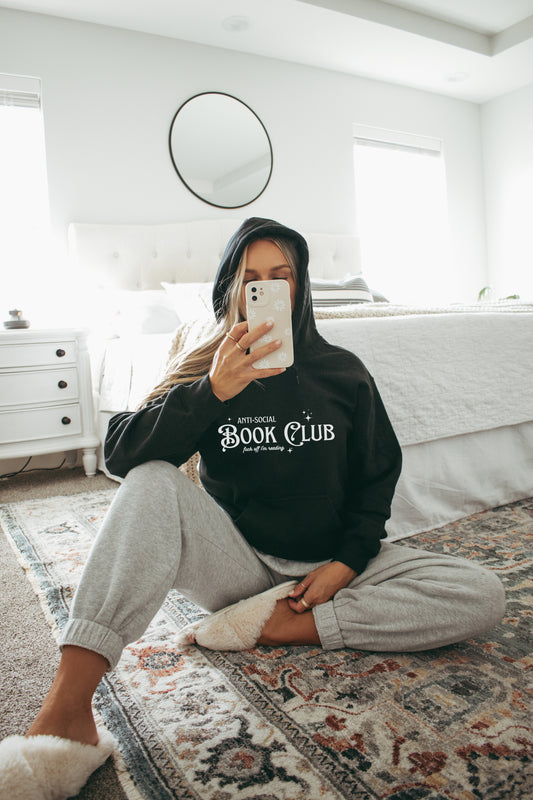 Anti-Social Book Club Hoodie | F*ck Off I'm Reading Unisex Hoodie - Black