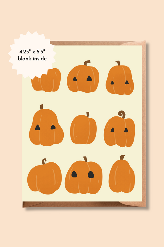 Jack-o-Lanterns Card | Halloween Pumpkins Greeting Card