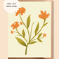 Orange Autumn Flowers Card | Thanksgiving Floral Greeting Card