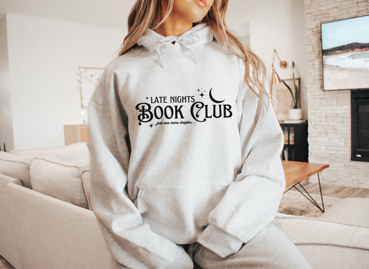 Late Nights Book Club Hoodie | Book Club Collection | Unisex Hoodie