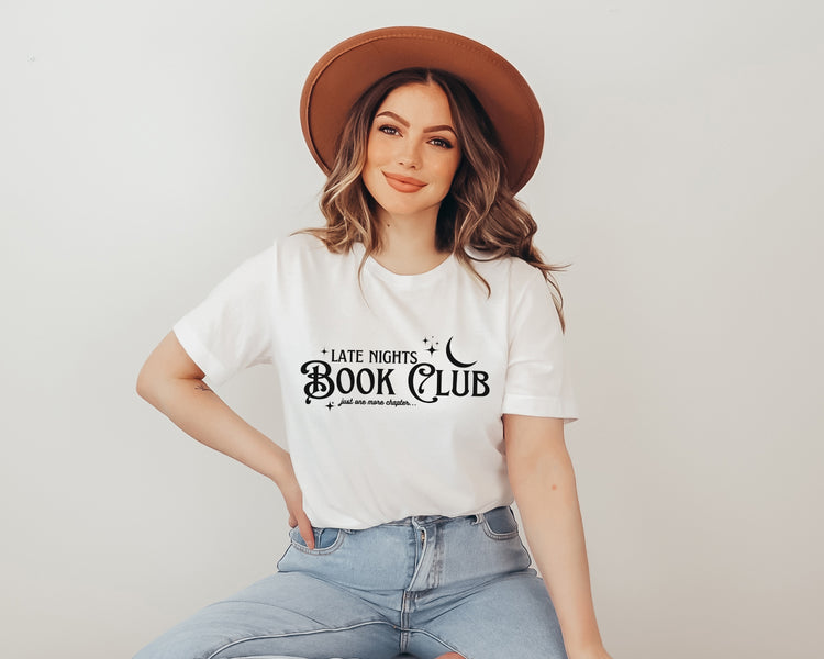 Late Nights Book Club T-Shirt | Just One More Chapter | Unisex T-Shirt