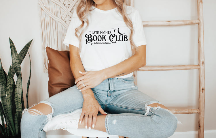 Late Nights Book Club T-Shirt | Just One More Chapter | Unisex T-Shirt