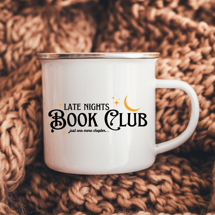 Late Nights Book Club Enamel Mug | Book Club Collection