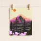 Sunset Mountain Art Print | 8"x10" Into the Wild Landscape Illustration