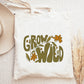 Retro Grow Wild Tote Bag | Floral Hippie Tote Bag